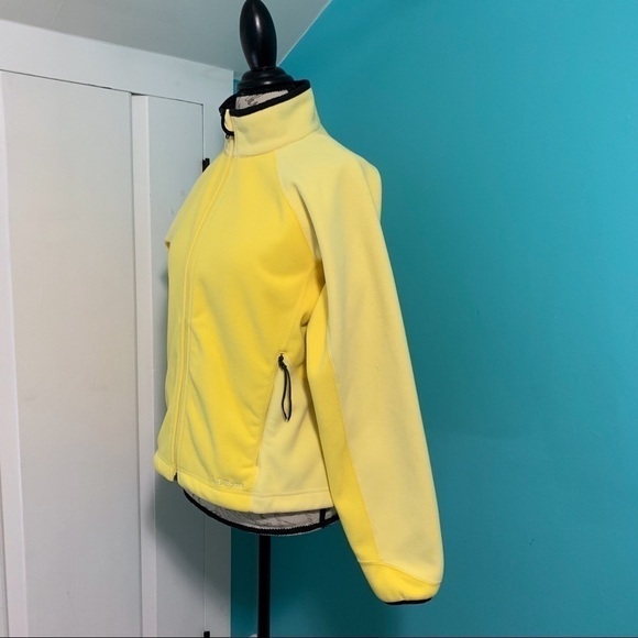 L.L. Bean Yellow Polartec Zip Up Fleece Coat - Picture 3 of 8